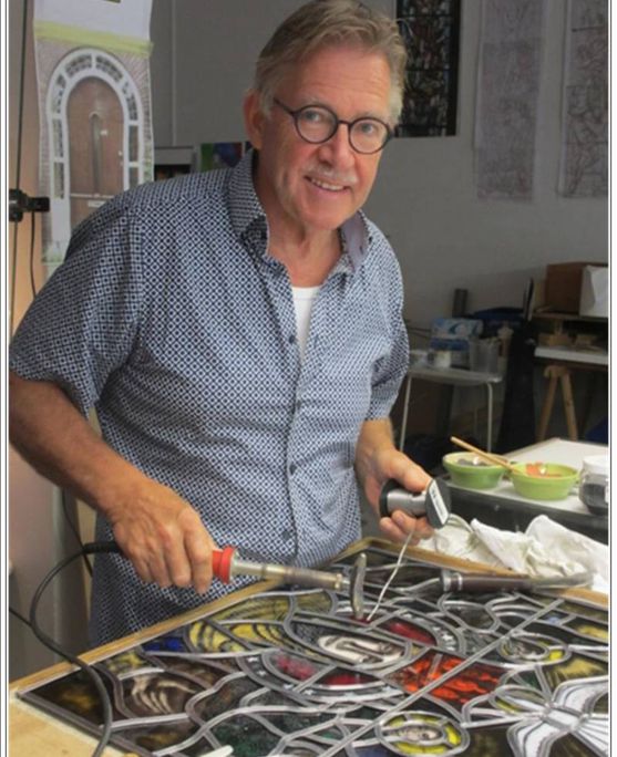Jan ter Haar aan het werk foto Jan ter Haar aan het werk